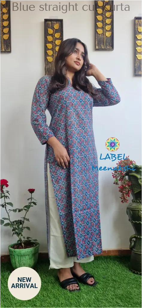 Navi Blue straight cut kurta KURTAS