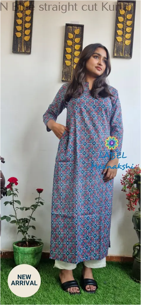 Navi Blue straight cut kurta KURTAS