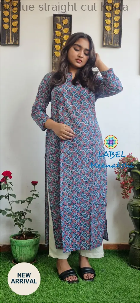 Navi Blue straight cut kurta KURTAS