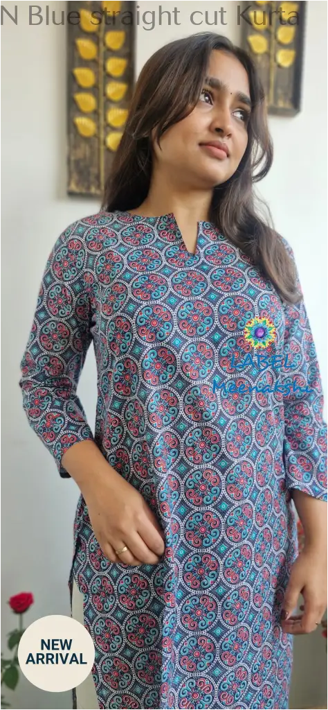 Navi Blue straight cut kurta KURTAS