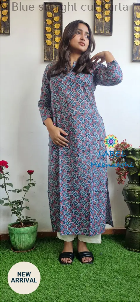 Navi Blue straight cut kurta KURTAS