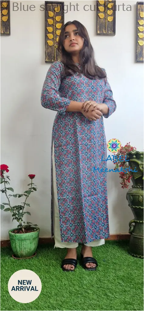 Navi Blue straight cut kurta KURTAS