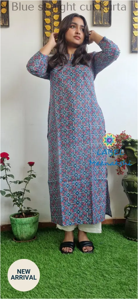 Navi Blue straight cut kurta KURTAS