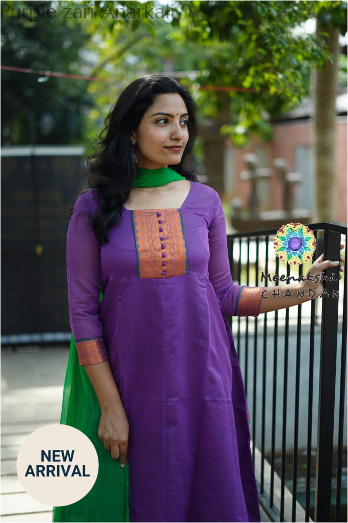 Purple zari Anarkali Small SET T&D