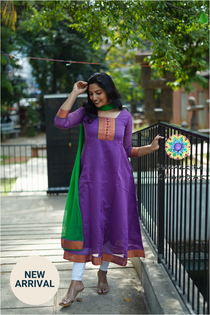 Purple zari Anarkali Small SET T&D
