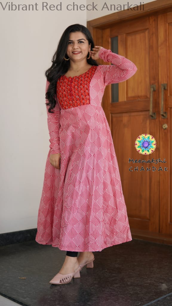 Cotton anarkali best sale neck designs