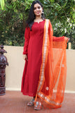 Merron Georgette Anarkali - D01 _STOLE