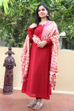 Merron Georgette Anarkali - D03 _STOLE