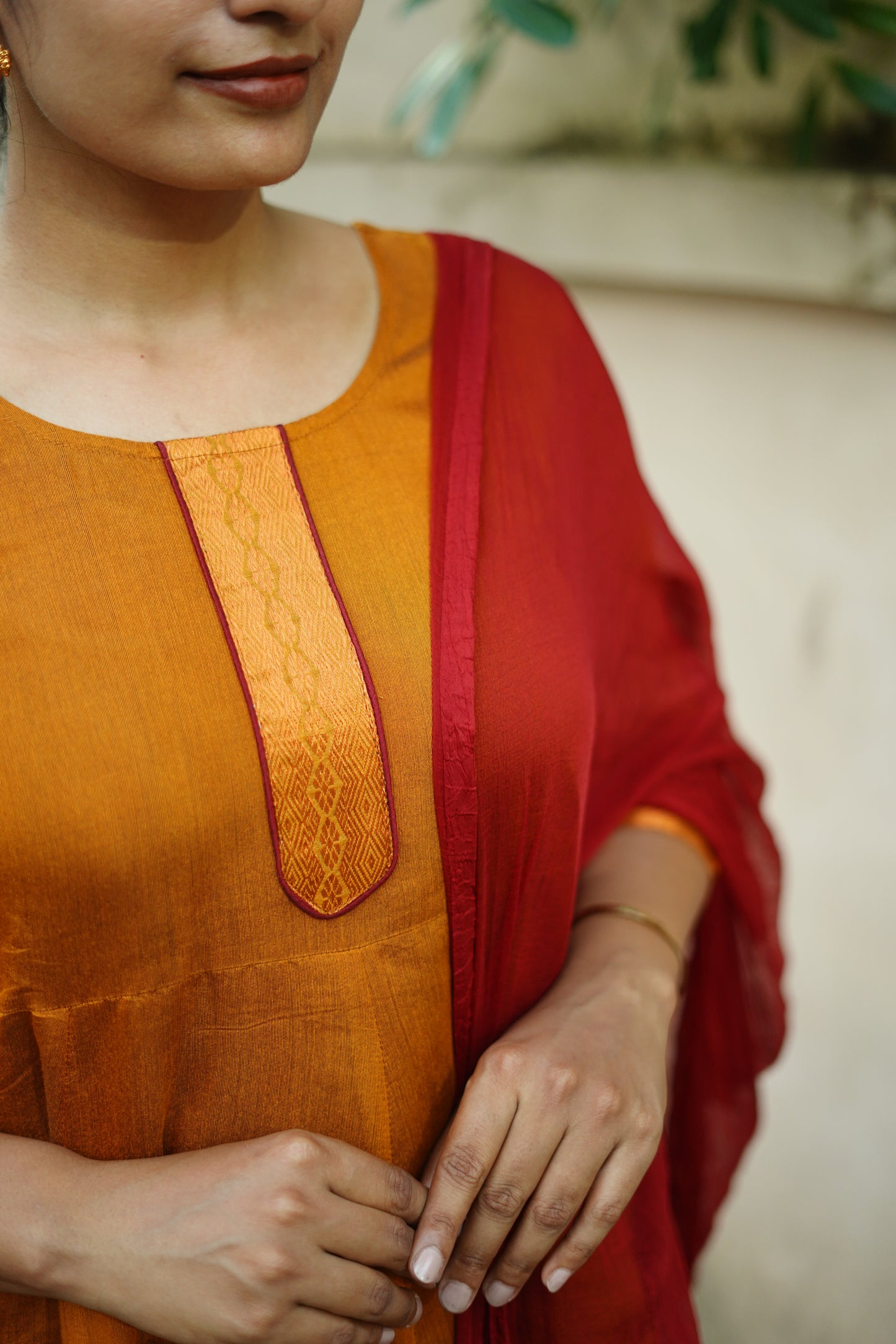 Honey Mustard zari Anarkali