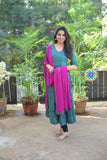 Aqua Bhadhini Anarkali With Dupatta Sets