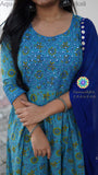 Aqua & Blue Jaipuri Anarkali Sets