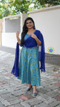 Aqua & Blue Jaipuri Anarkali Sets