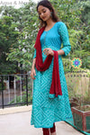 Aqua & Merron Bandhini Anarkali Sets