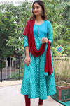 Aqua & Merron Bandhini Anarkali Sets