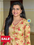 Beige Summer Floral Anarkali Anarkali