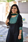 Black & Green Sequence Anarkali Sets