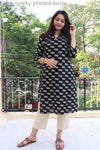 Black Quirky Printed Kurta S Best Offers
