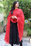 Black & Red Lehariya Anarkali Limited Edition