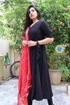 Black & Red Lehariya Anarkali Limited Edition