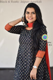 Pre-Order 25 Days Black & Rustic Jaipuri Anarkali Sets
