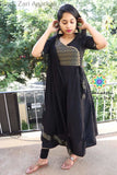 Black Zari Anarkali With Dupatta Sets