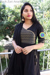 Black Zari Anarkali With Dupatta Sets