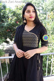 Black Zari Anarkali With Dupatta Sets