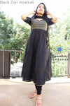 Black Zari Anarkali With Dupatta Sets