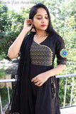 Black Zari Anarkali With Dupatta Sets