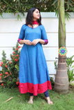 Blue And Merron Anarkali Anarkali
