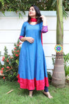 Blue And Merron Anarkali Anarkali
