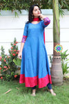 Blue And Merron Anarkali Anarkali