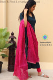 Blue & Pink Lehariya Anarkali Limited Edition