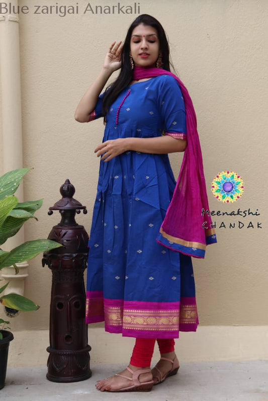 Blue Zarigai Kurta With Dupatta Limited Edition