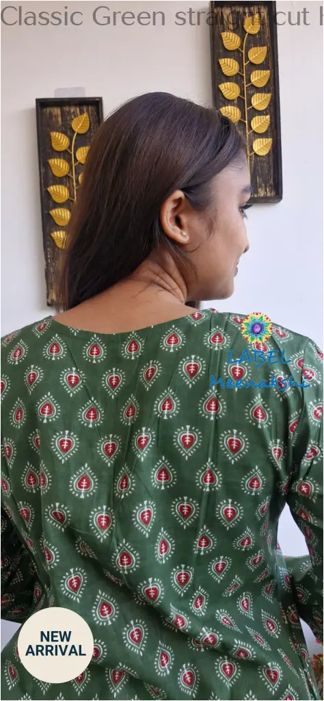 Classic Green straight cut kurta KURTAS