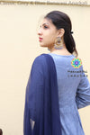 Classic Grey & Blue Banarasi Anarkali Limited Edition
