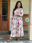 Cream Summer Floral Anarkali Anarkali