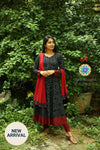 Black Bhadhini Anarkali With Dupatta Sets