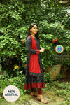 Black Bhadhini Anarkali With Dupatta Sets