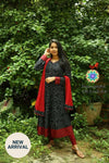 Black Bhadhini Anarkali With Dupatta Sets