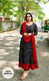 Ls Black Bhadhini Anarkali With Dupatta Pre-Order Sets