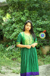 Green Long Zari Dress Ethnic