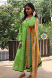 Green Anarkali With Dupatta Sets