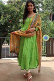 Green Anarkali With Dupatta Sets