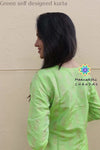 Green Self Designed Kurta Kurtas