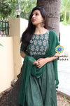 Green Self Sequence Anarkali Limited Edition