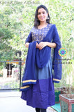 Grey & Blue Anarkali With Dupatta Sets