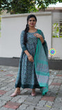 Grey & Green Jaipuri Anarkali Sets