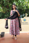 Grey Sequence Anarkali With Dupatta Limited Edition