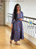 Grey Summer Floral Anarkali Anarkali